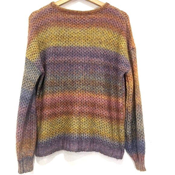 Stitches & Stripes Women’s Knit Rainbow Sweater Size Medium - Picture 1 of 5